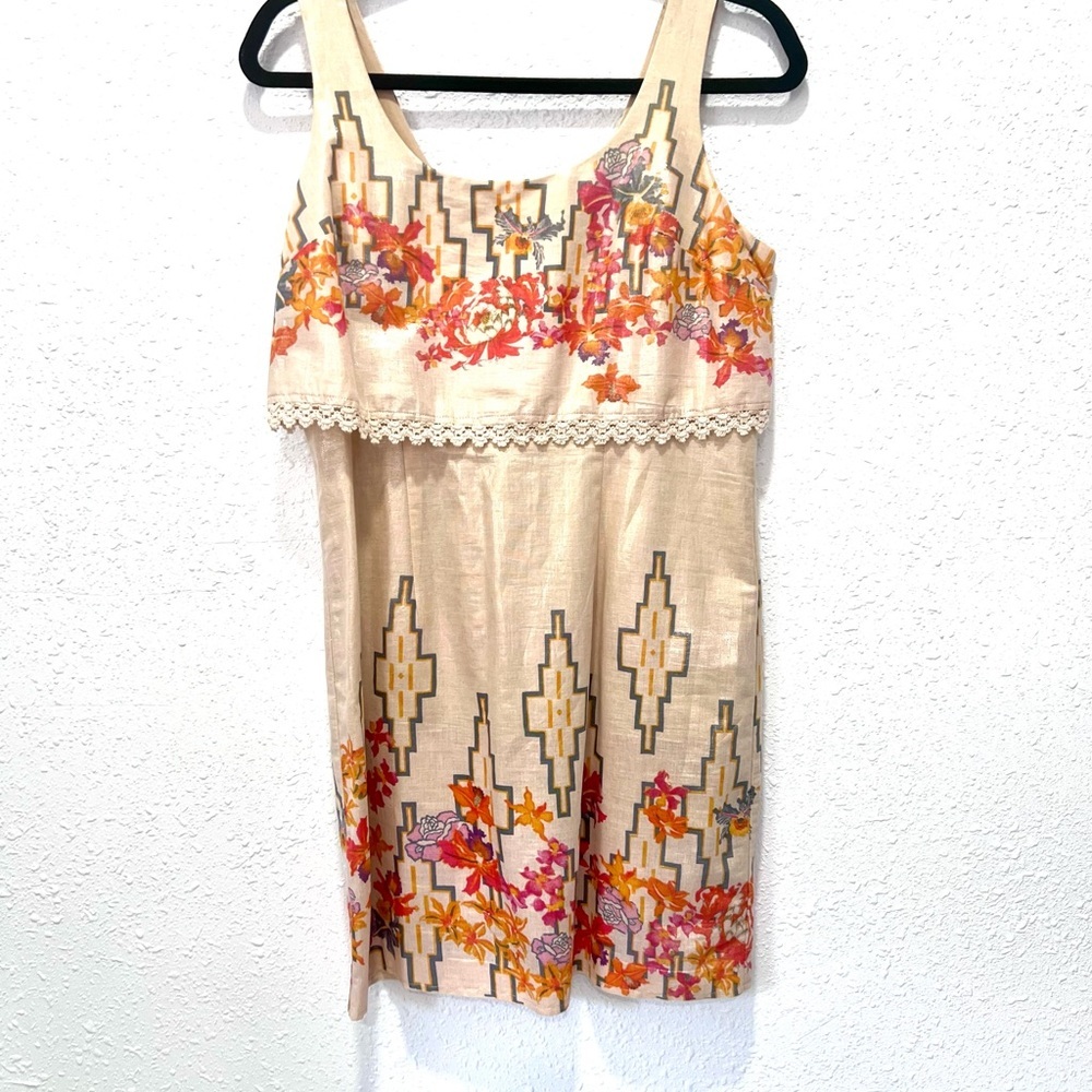 Free People "The Big Bang" sleeveless mini dress featuring a metallic Aztec 10 - Picture 2 of 9